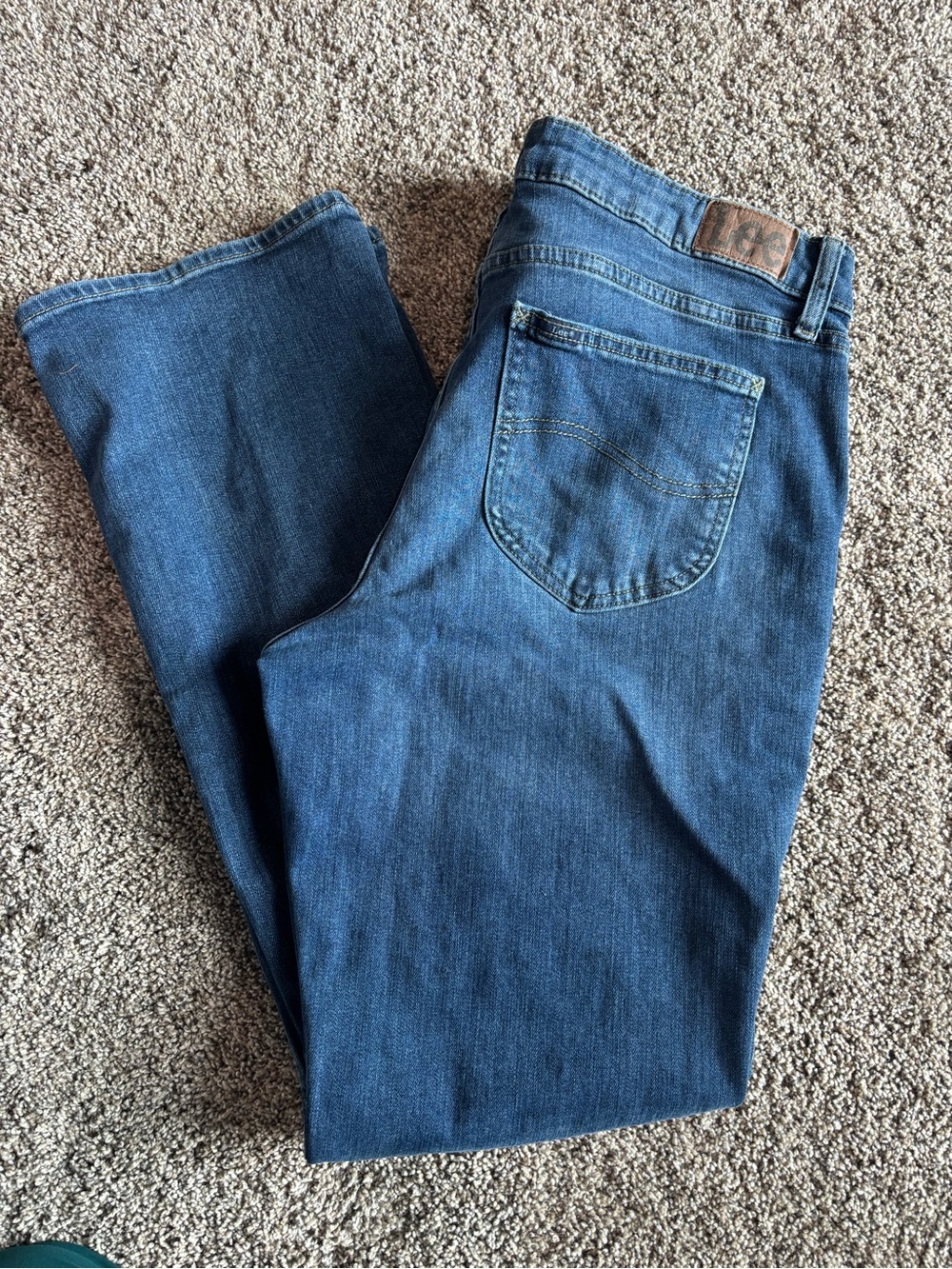 Lee Women's Bootcut Jeans in Dark Blue Denim